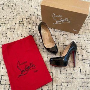 Christian Louboutin Bianca 140 Black Patent Heels 6